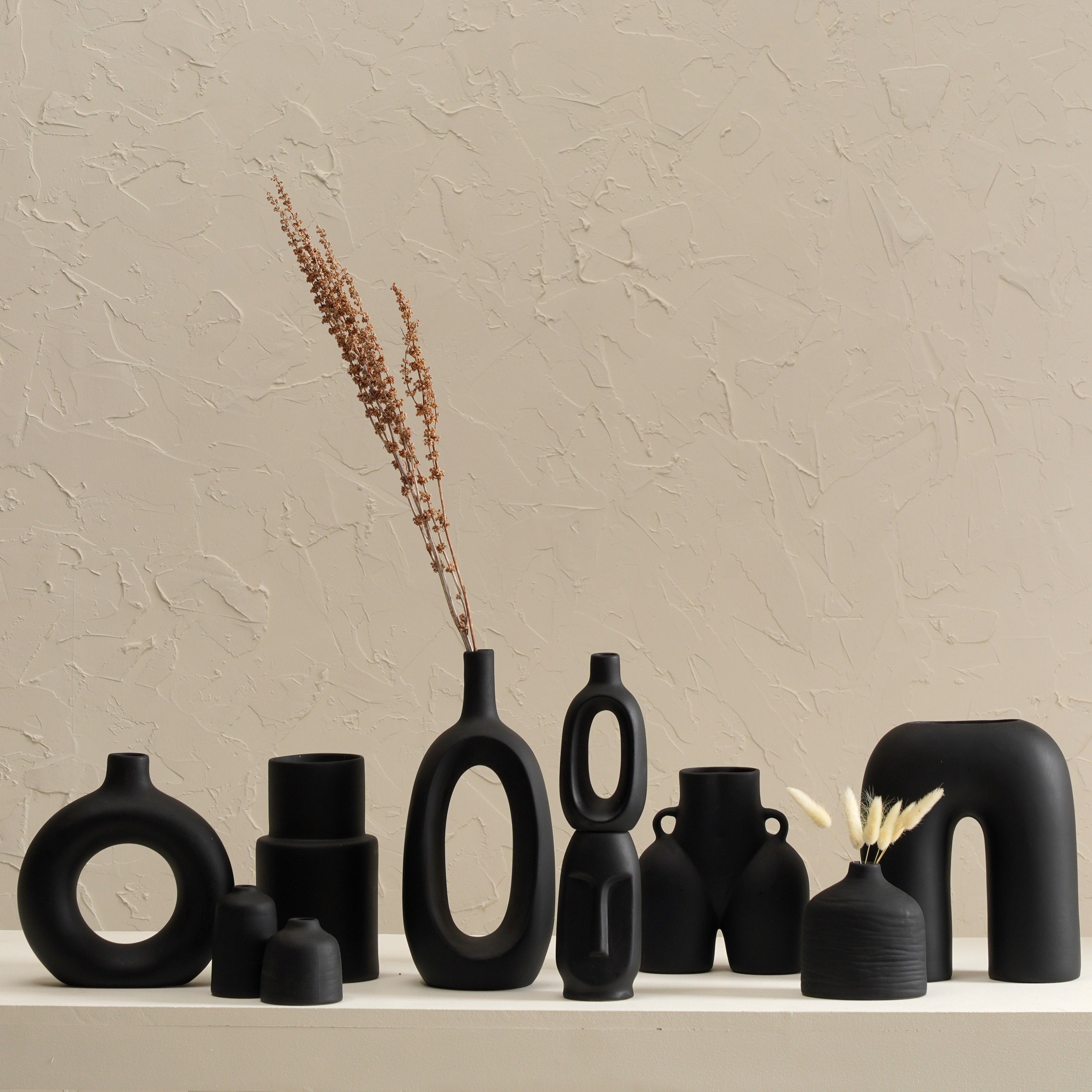 Farmhouse Vase Set Black Purezento