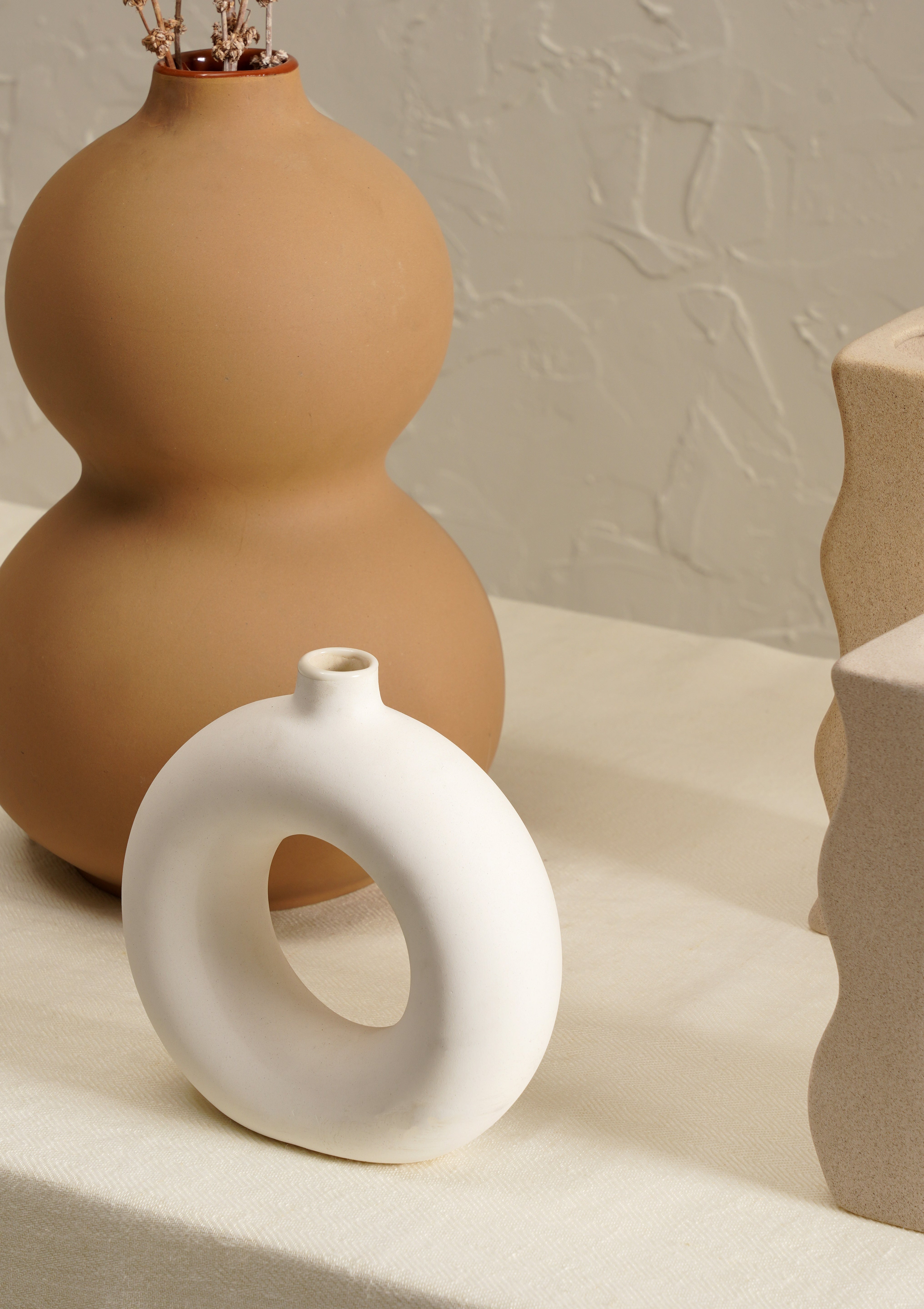 Desert Farmhouse Vase Set - White/Beige