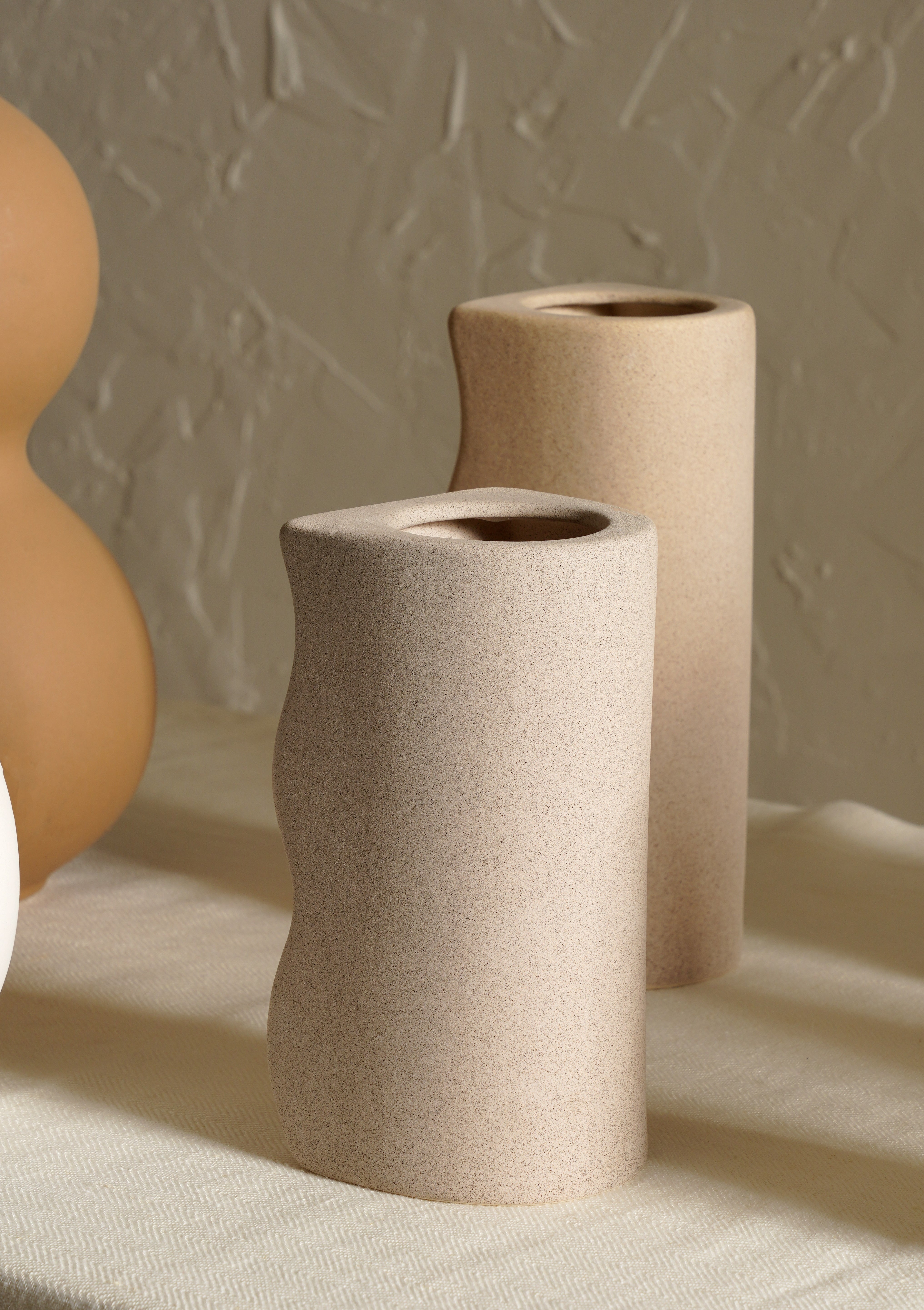 Desert Farmhouse Vase Set - White/Beige