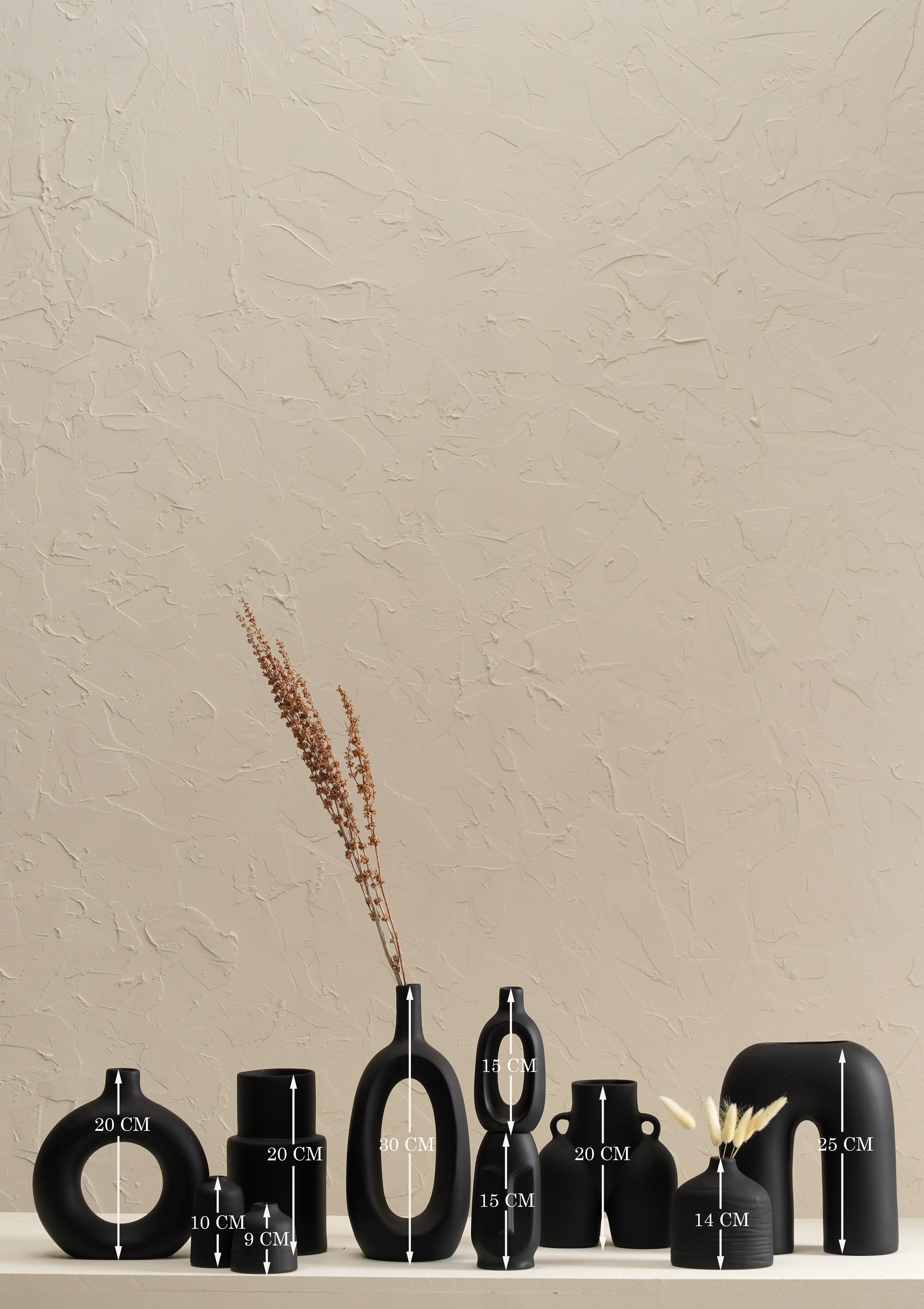 Farmhouse Vase Set - Black