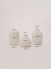 Ivory Vase Set - White