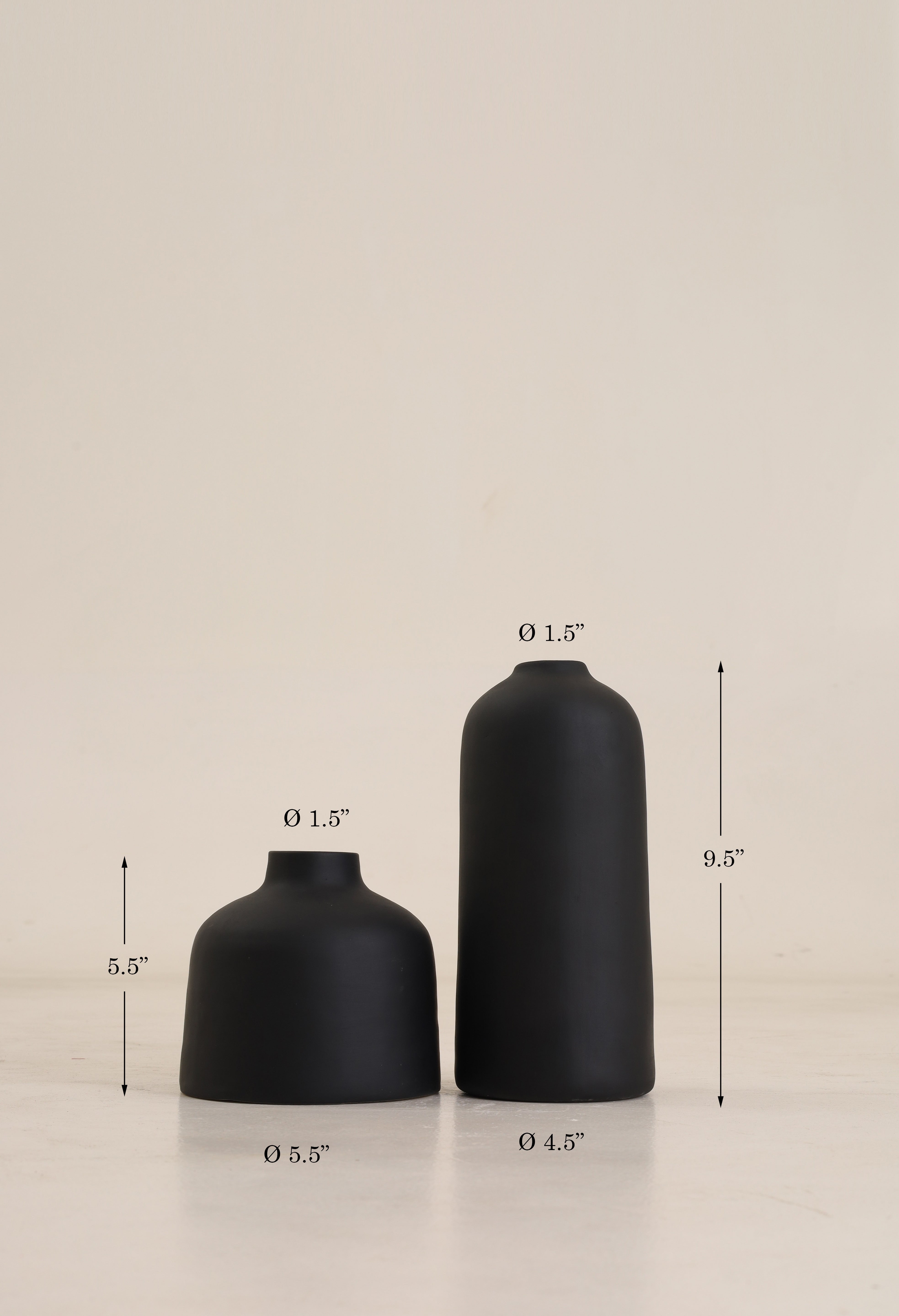 Kimono Vase Set - Black