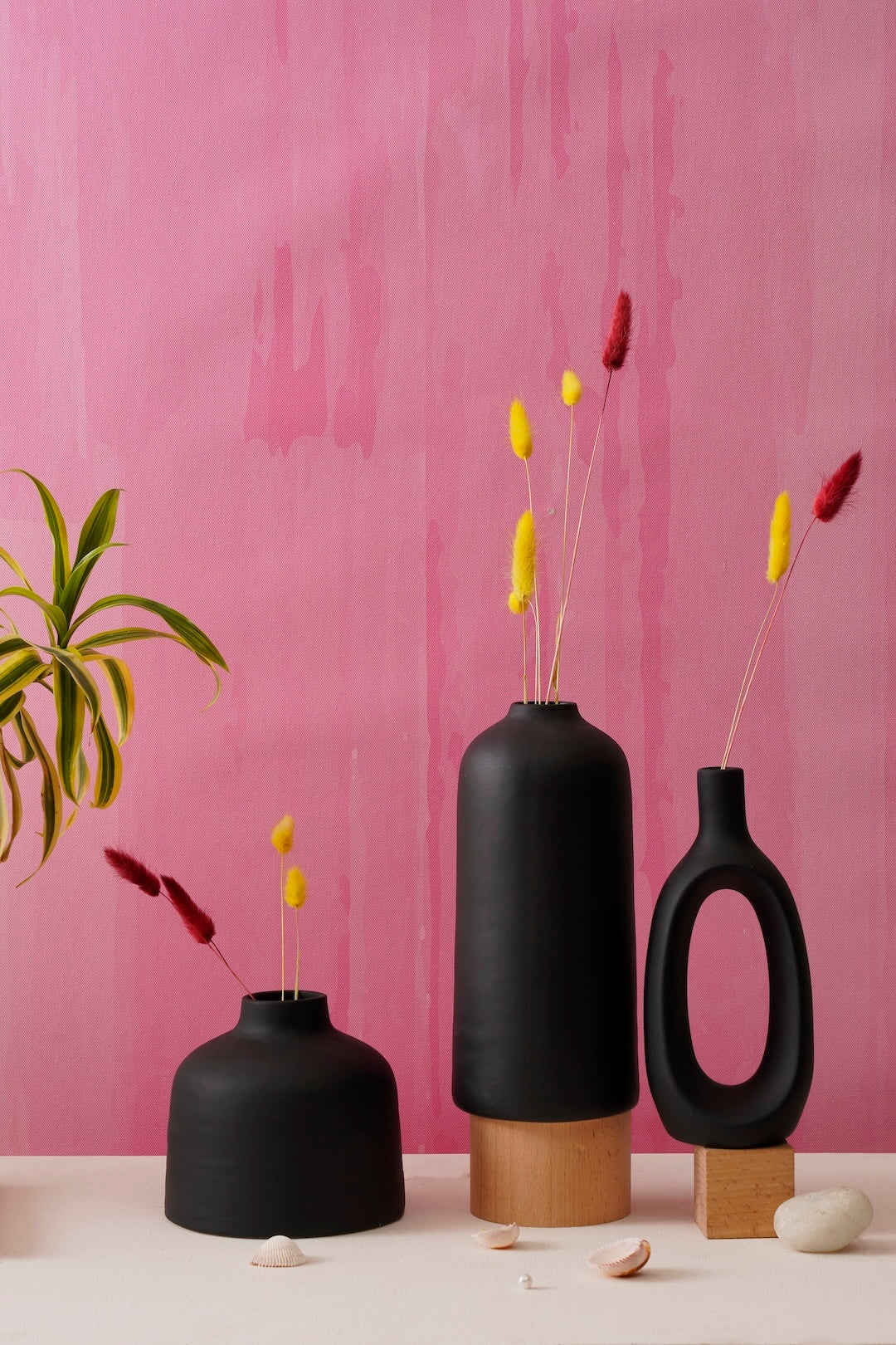 Kimono Vase Set - Black