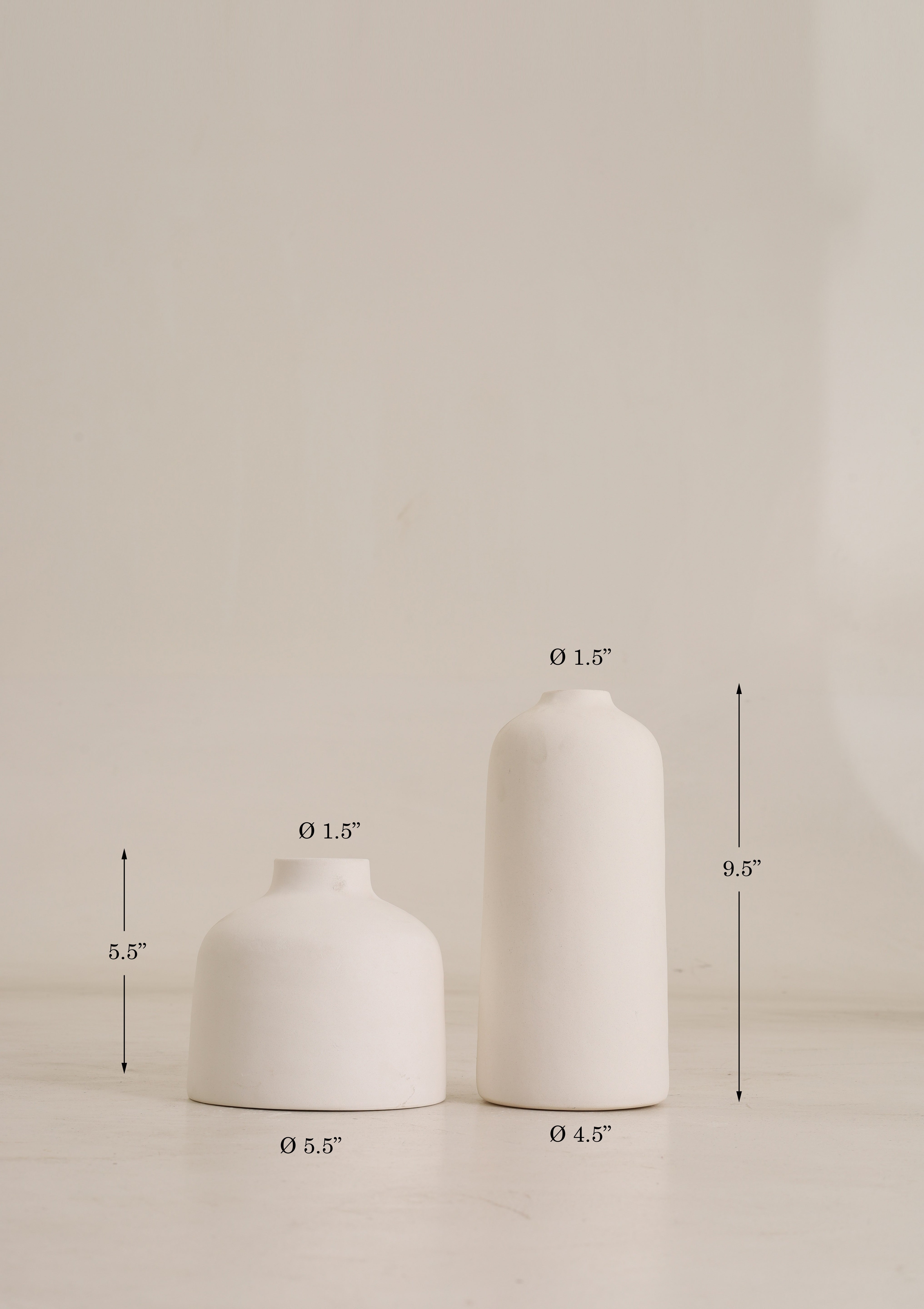 Kimono Vase Set - White