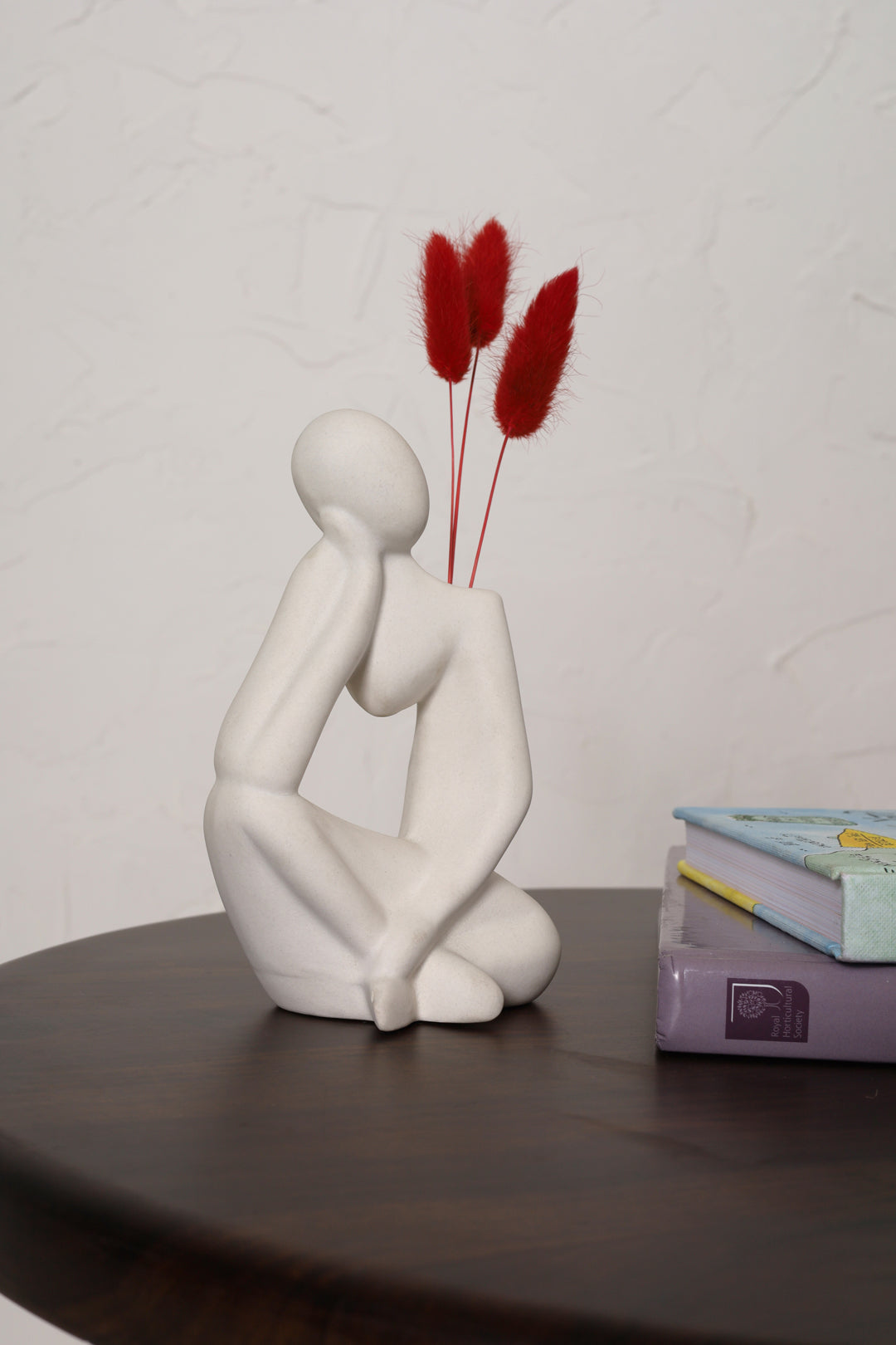 Modern Abstract Thinker Vase - White/Black/Grey/Pink