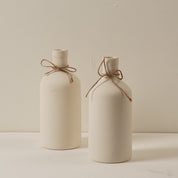 Japenese Bottle Vase Set - White