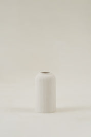 Ribbed Vase - Pink/White/Brown