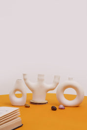 Hanley Vase Set - White