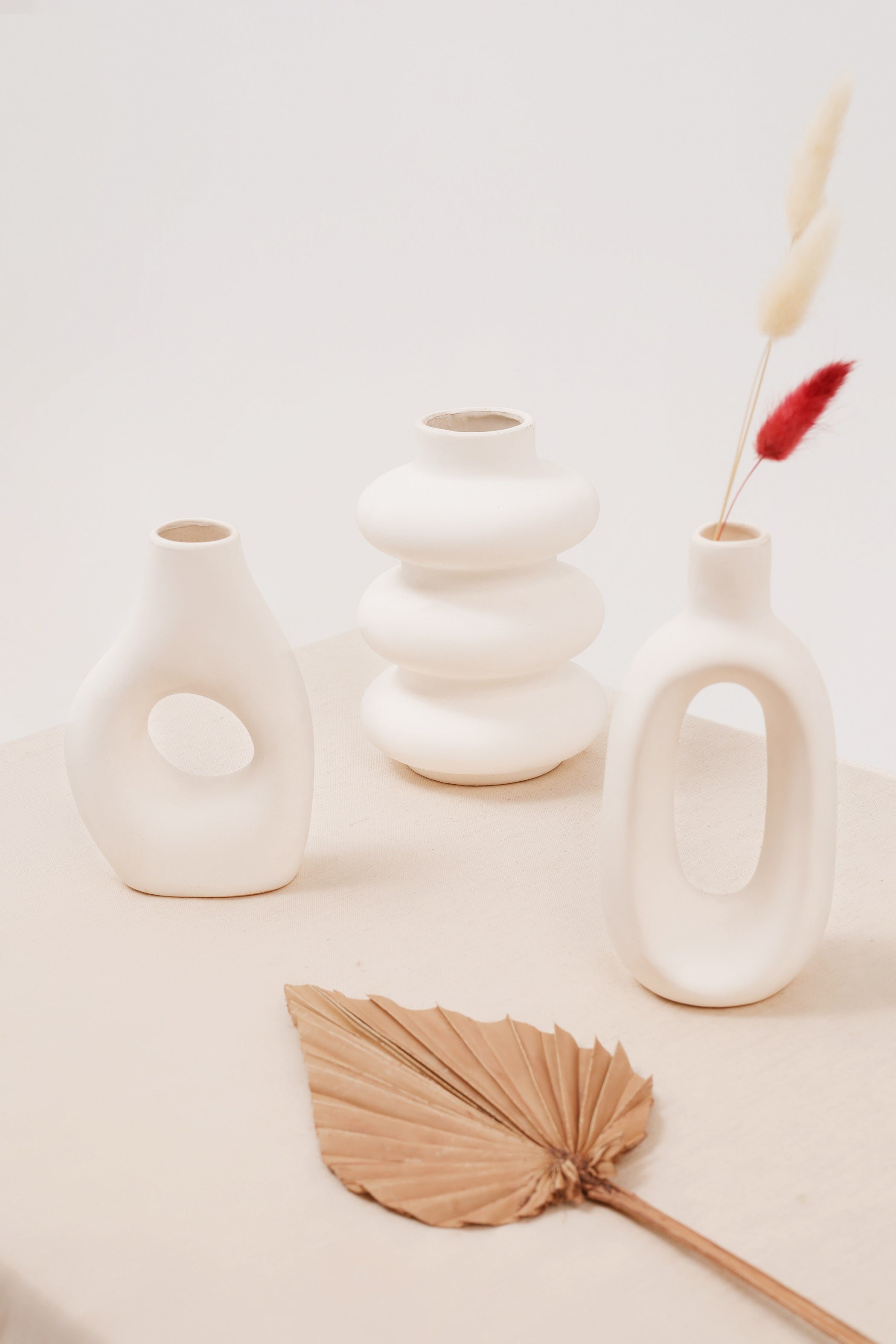 Juno Vase Set - White